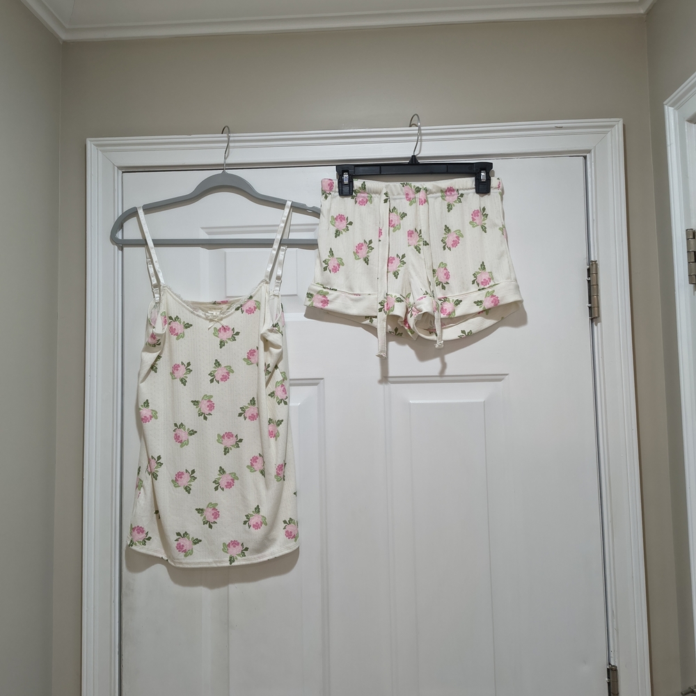 Shabby Chic Pajama Short Set Size Small